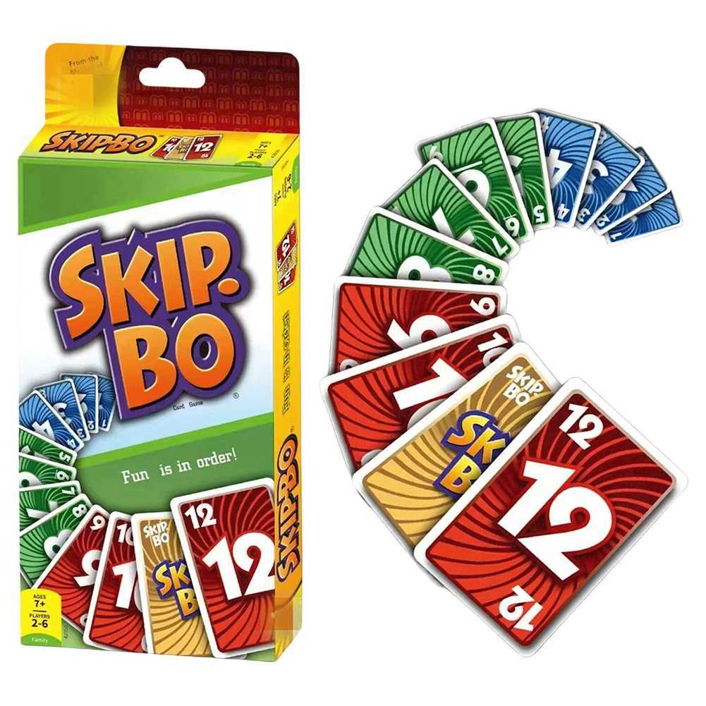 Games SKIP BO Card Game Multiplayer Card Game Family ParTY Games Toys Kids Toy Gift for Ages 7 Years Older C251114