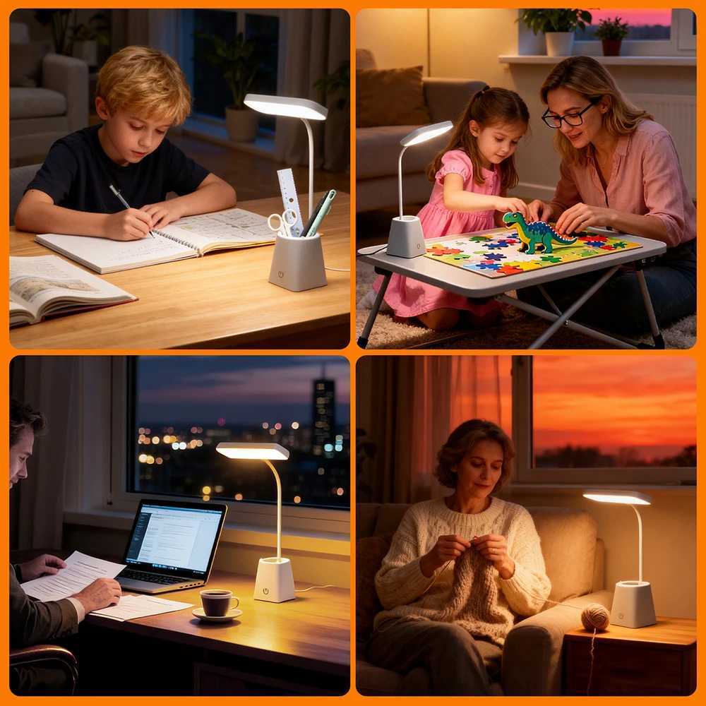 USB 5V LED Learning Touch Dimmable 3000K 4000K 6000K Eye Protection College Student Dormitory Bedroom Night Light M251114