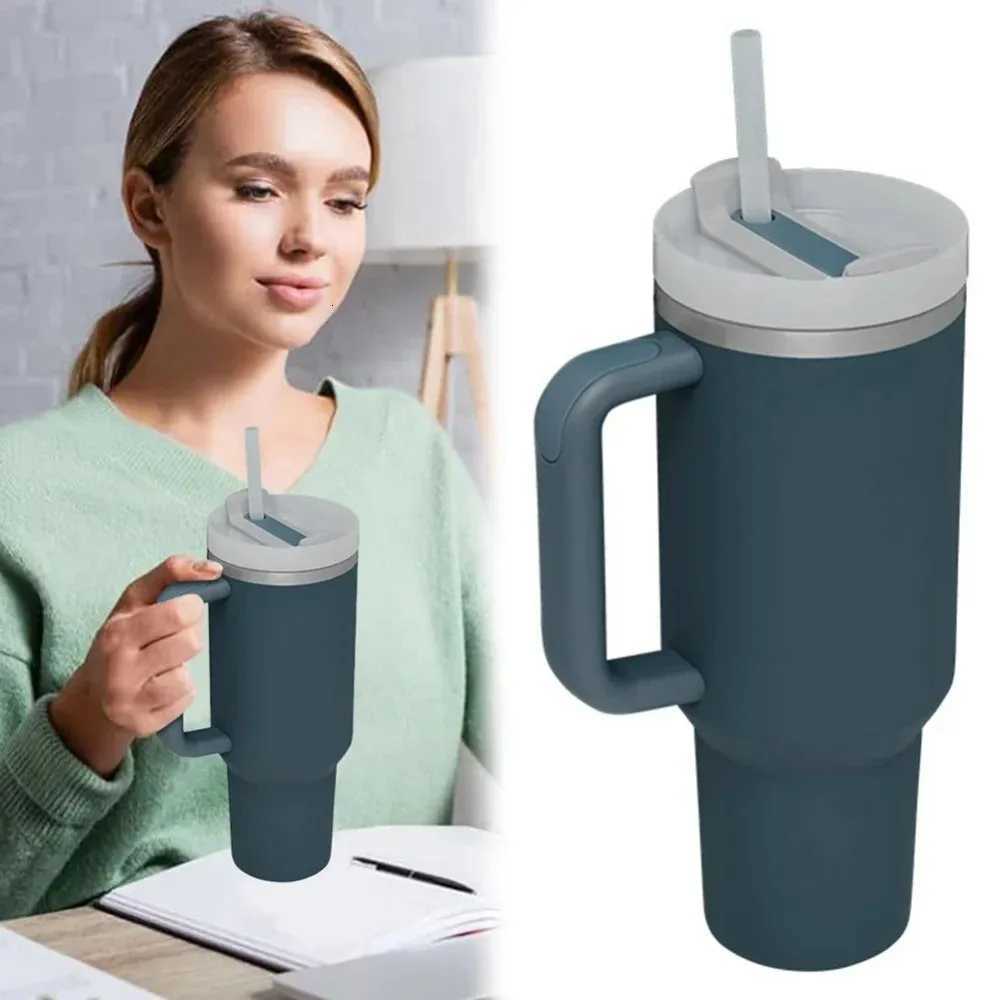 40oz Straw Vacuum Insulated Tumbler With Lid Stainless Steel Water Bottle with Handle Leak Proof Coffee Cup for Cup Uber C251114