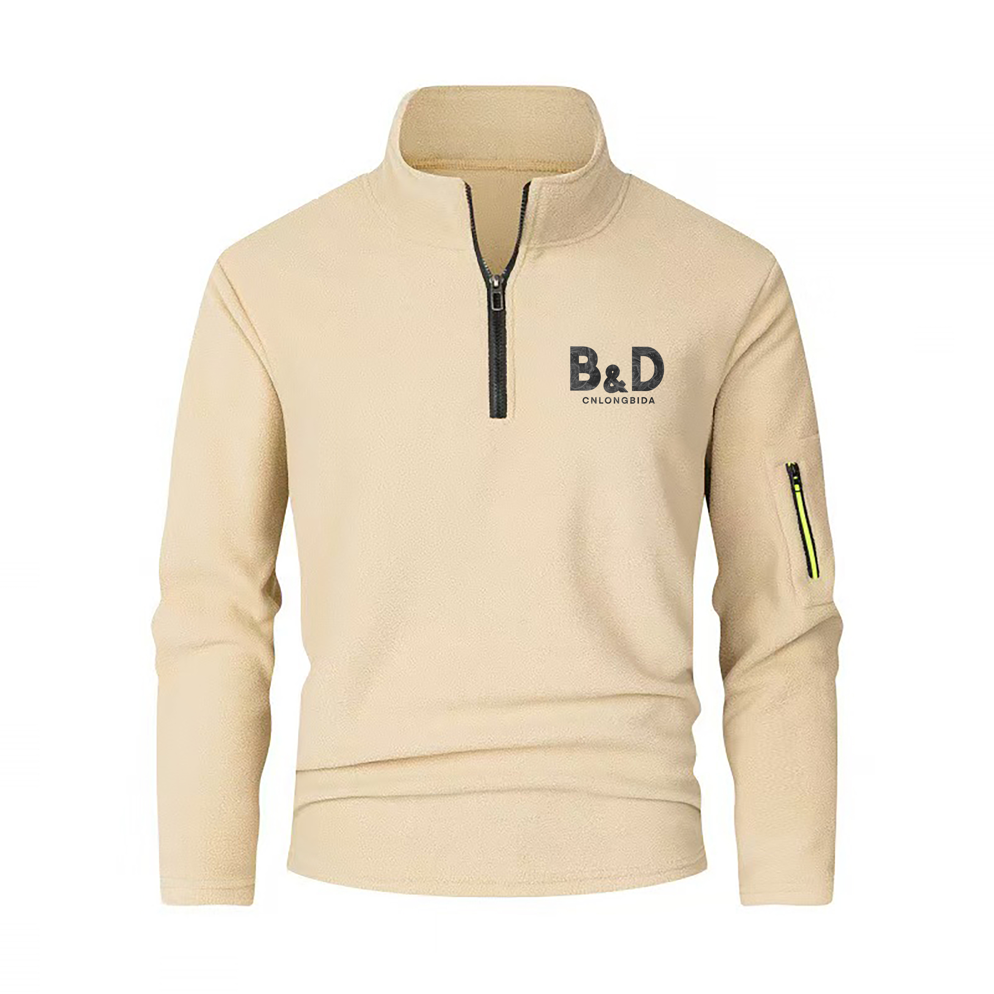 Designer Men's Hoodies Autumn Winter Sweatshirts Stand-up Collar Fleece Half Zipper Sweatshirt Casual Thickened Pullover S-3XL