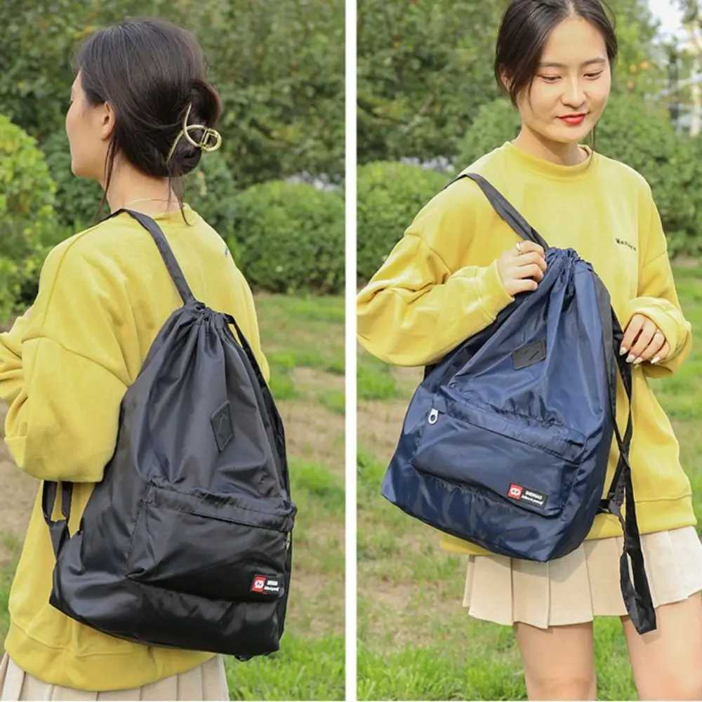 Waterproof School Bag Student Backpack Women Bags Backpack Travel Bag Large Capacity INS Fashion Drawstring BagW251113