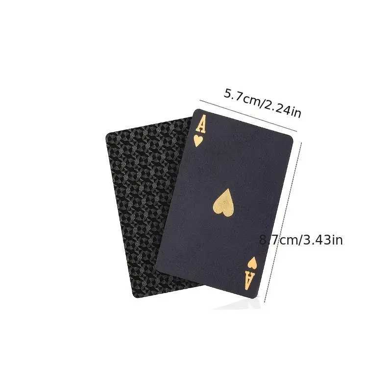 Golden Foil Playing Cards Deck Golden Dollar Cards Waterproof Plastic Perfect Christmas Gifts Thanksgiving Gifts C251114