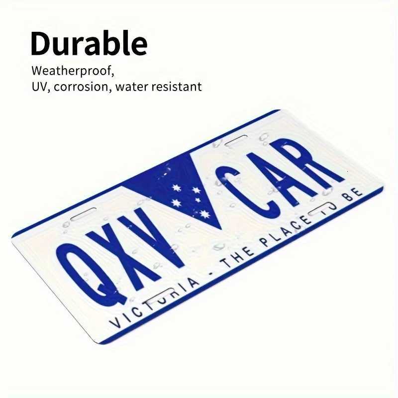 Australian Flag Metal Car License Plate Wall Decor - Waterproof UV-Resistant Aluminum Reusable Retro Home Kitchen Office DecorM251114