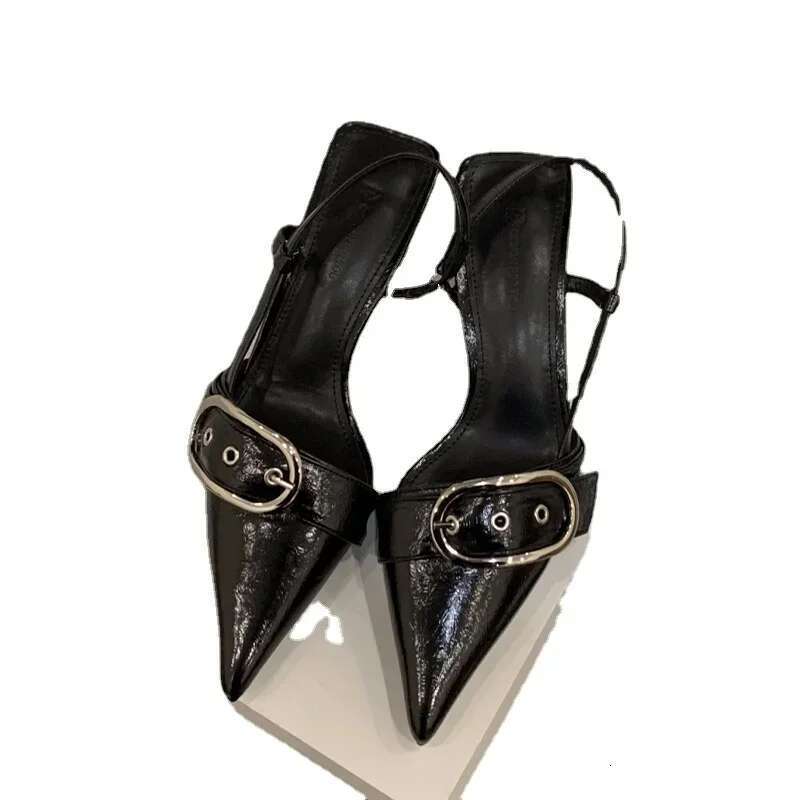 Mid Heels Pointed Toe Sandals Women Shoes Designer 2024 New Walking Slippers Summer Casual Party Pumps Mujer atillas Slides