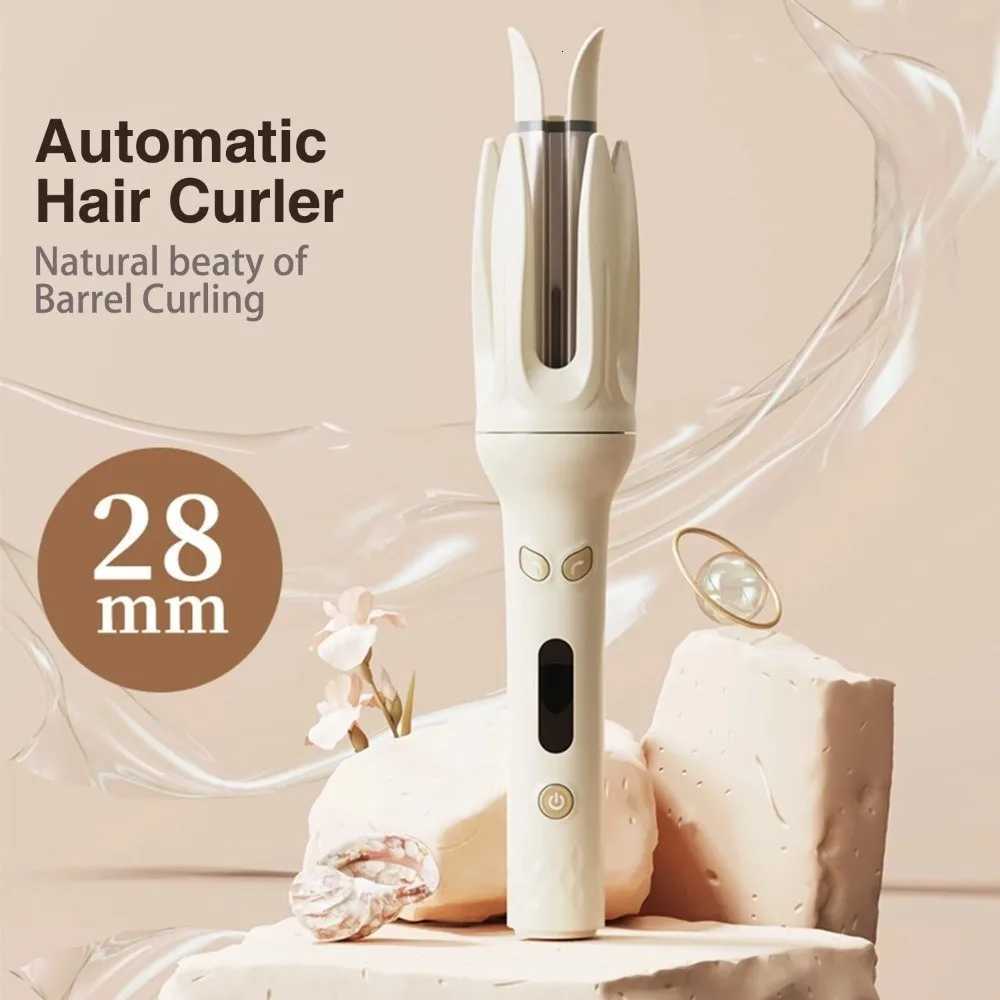 28mm Barrel Automatic Hair Curler Anti-Tangle Design Ceramic Coating Electric Curling Stick Quick StylingT251114