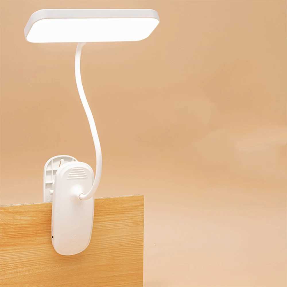 USB Rechargeable Eye-protection lamp Three-speed Dimming Portable Folding Clip-on Reading Desk Lamp Office Work M251114