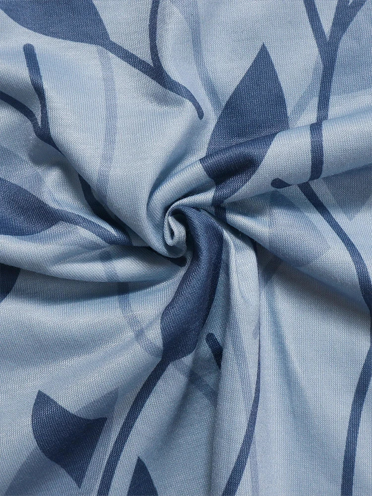 Plus Size 2024 Summer Womens Vneck Printed Pattern Dress Loose Zipper 250414Z