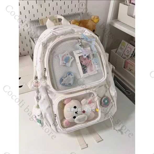 Ita Bag Kawaii Backpack Bags for Woman Transparent Pocket Backpacks Woman Large Capacity Itabag Schoolbag Girls School BagW251113