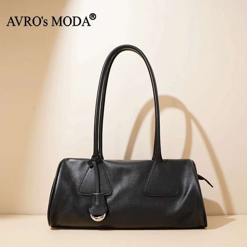 Avro's MODA High-Capacity Shoulder Bags Women Office Lady Genuine Leather Underarm Fashion Solid Popular Tote Bag Classic Bolsos