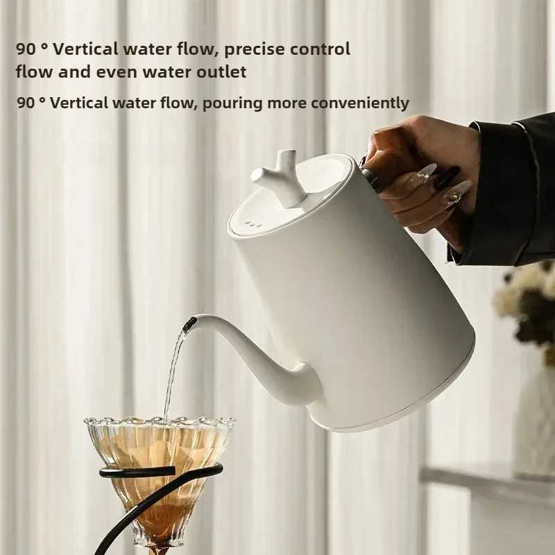 1000W Electric Gooseneck Kettle 1000ml 304 Stainless Steel Coffee Pot Intelligent Constant Temperature LED Display for CoffeeTea Y251114