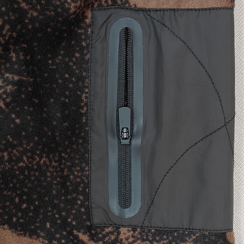 Men's Brown Leopard Fleece Zip-Up Sweatshirt Loose fit Ribbed cuffs Multiple pockets Pullover Long sleeves top for Casual Hip Pop Street Wearing