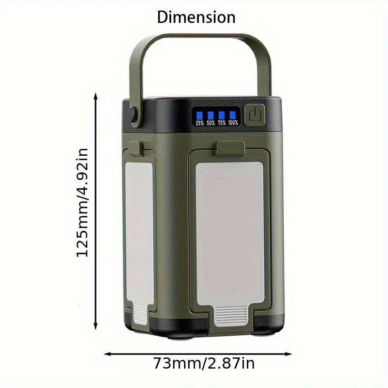 Portable rechargeable solar camping light rechargeable flashlight six lighting modesFoldable portable hanging tent light M251115