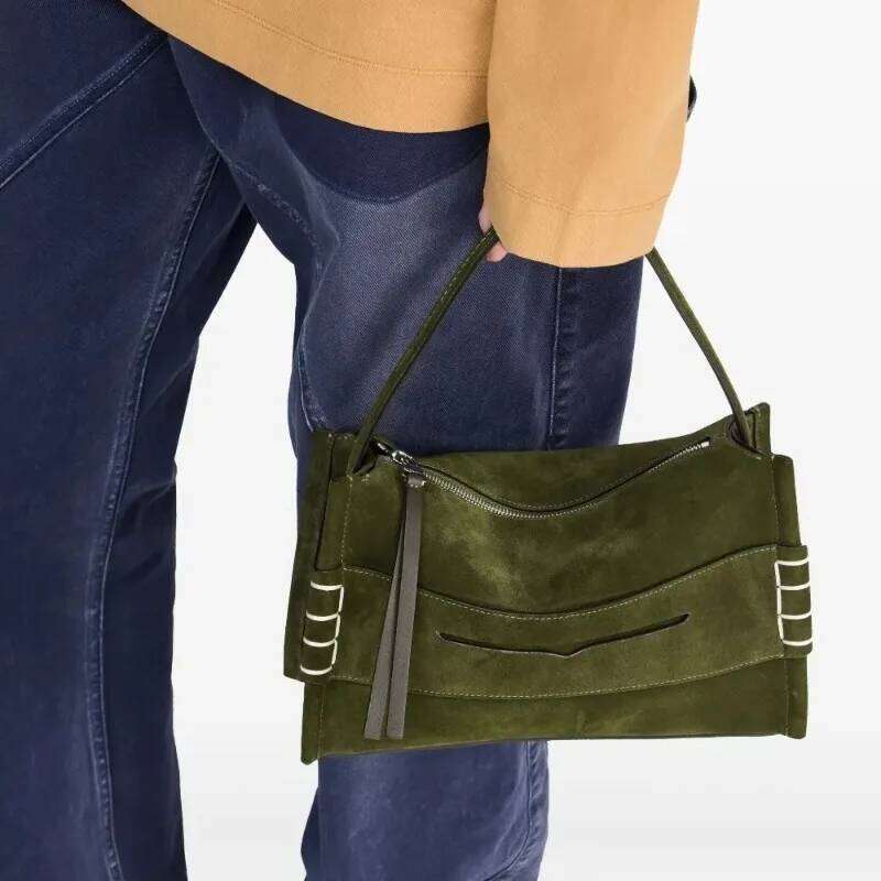 Loafer Shoulder Women 2025 Trend High Quality Faux Suede Olive Green Handbag New Fashion Luxury Brand Designer Crossbody Bag