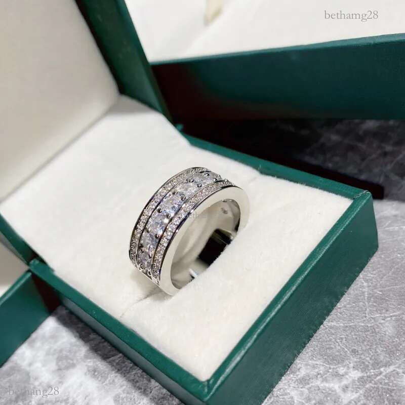 Channel setting ring Engagement Wedding Band Rings for women men Full AAAAA zircon cz 925 Sterling Silver Female Finger Jewelry