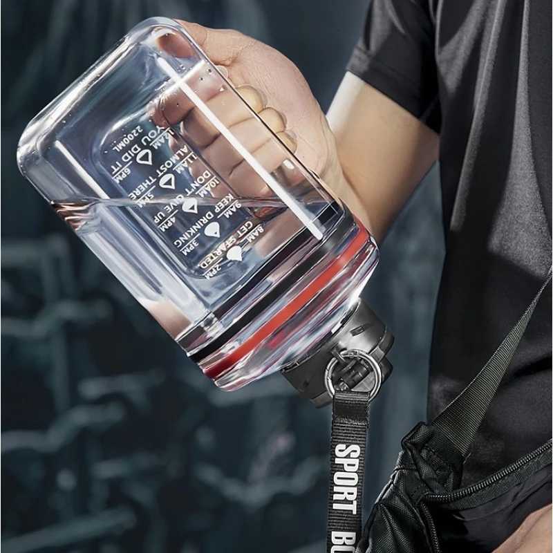 2 Liter Water Bottle Large Capacity not contain BPA Fitness Sports Water Cup Ton Bucket Cup Portable Big Water BottleW251114