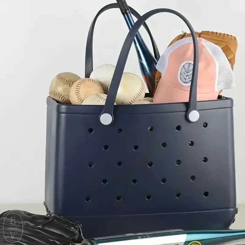 Rubber Womens Borg Bag Fashion Summer Pool Shoulder Bag EVA Large Capacity Shopping Basket Womens Pool Handbag Beach Jelly Bag W250415