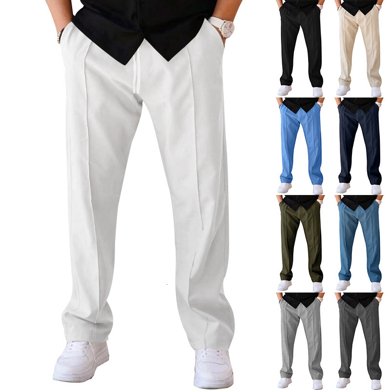 2025 new men's summer loose straight sports casual American oversized long leg pants