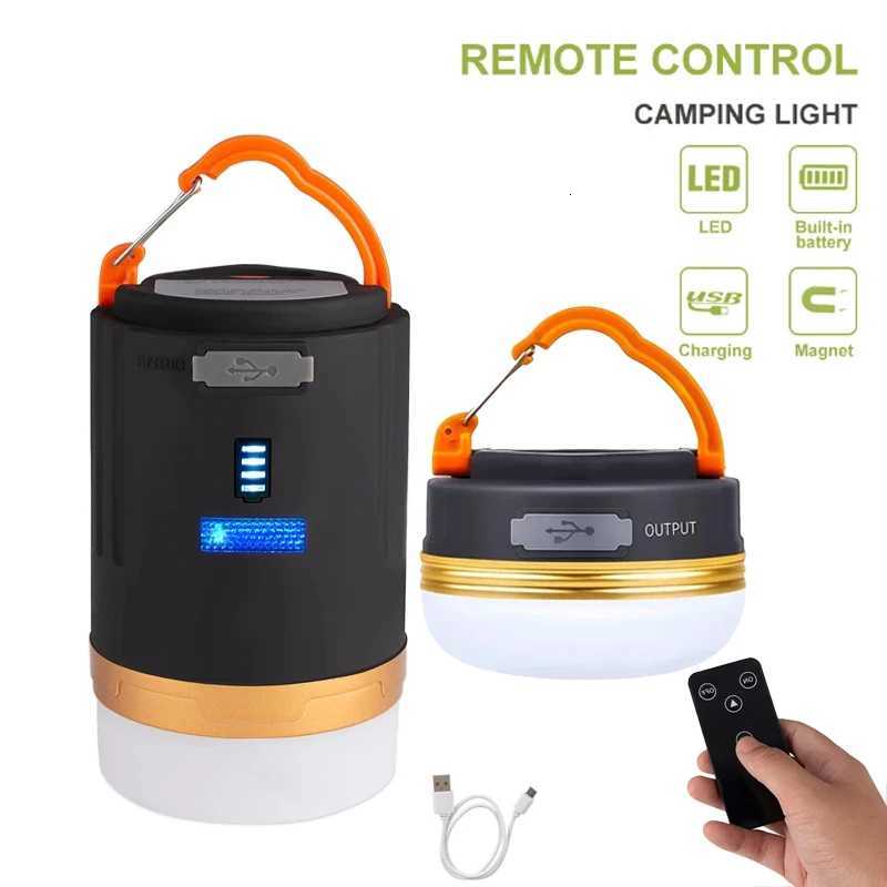 Portable LED Camping Light Built-in Battery With Remote Control Tent Hanging Lantern Outdoor Waterproof Camping Working Light M251115