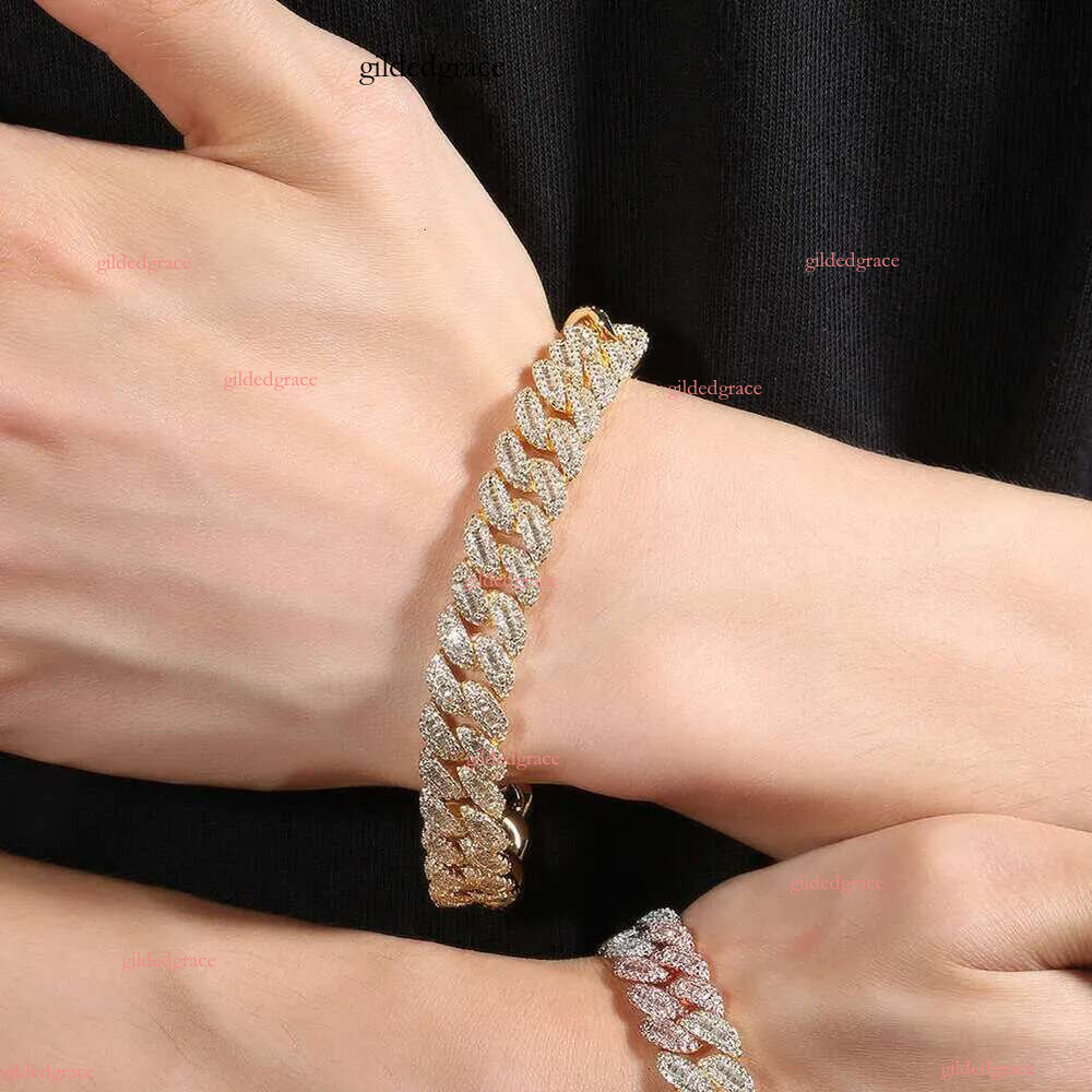 Pass Dia Tester Gra Certificates 6mm 8mm Width One Row Sterg Sier Vvs Moissanite Cuban k Chain Necklace NO1