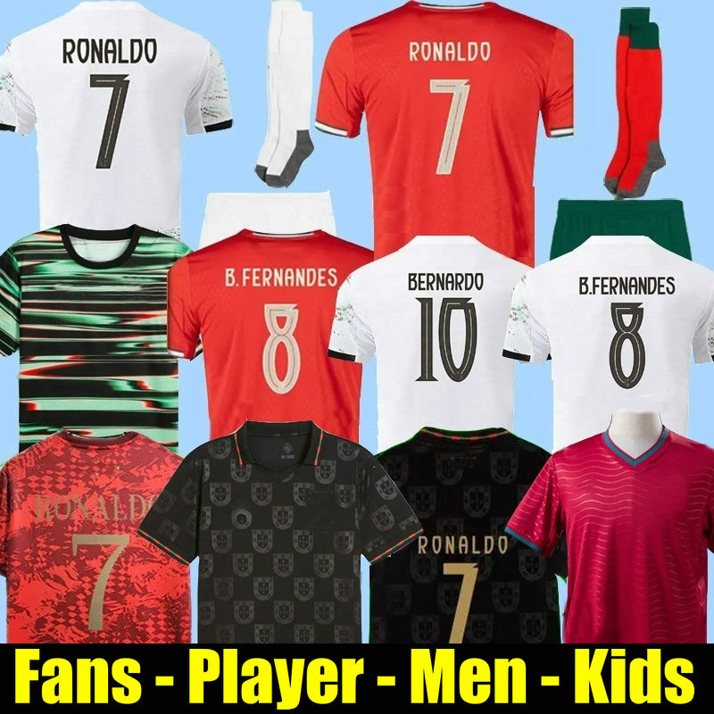 26 27 Soccer Jerseys final FERNANDES 2026 2027 Football Shirts Women Men Kids Kit B.FERNANDES JOAO FELIX long sleeve fans player version BERNARDO