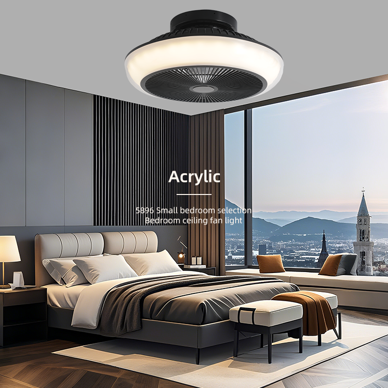 Gentle Wind Ceiling Fan Light Fixture for Bedroom Comfort & Silence-5896