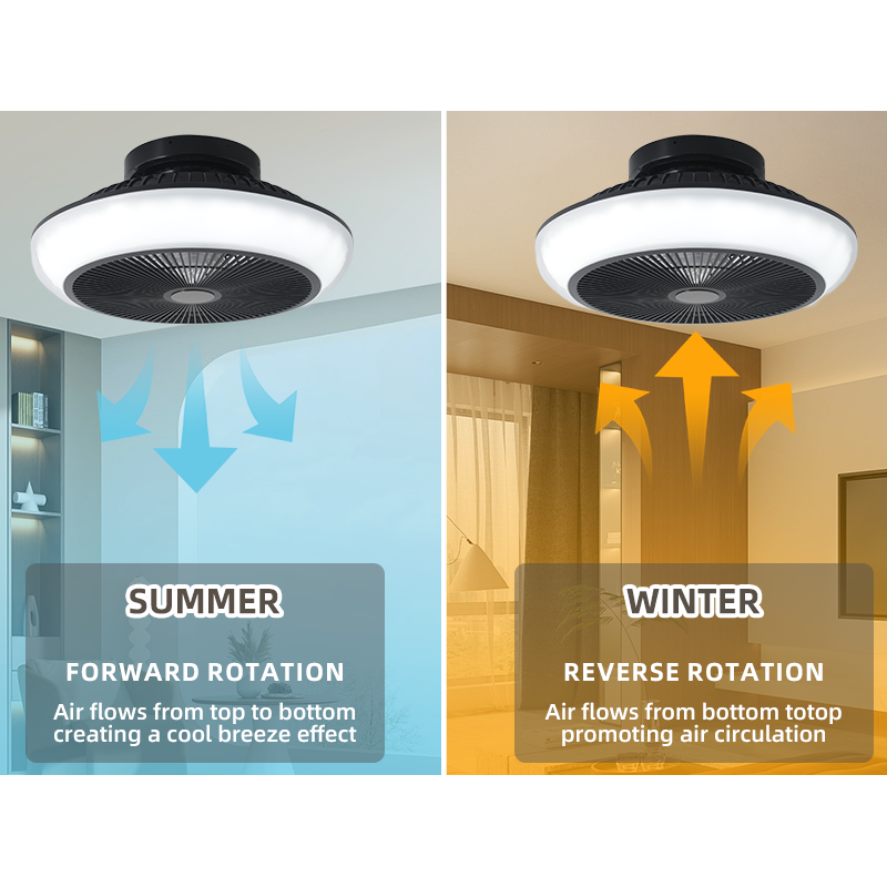 Gentle Wind Ceiling Fan Light Fixture for Bedroom Comfort & Silence-5896