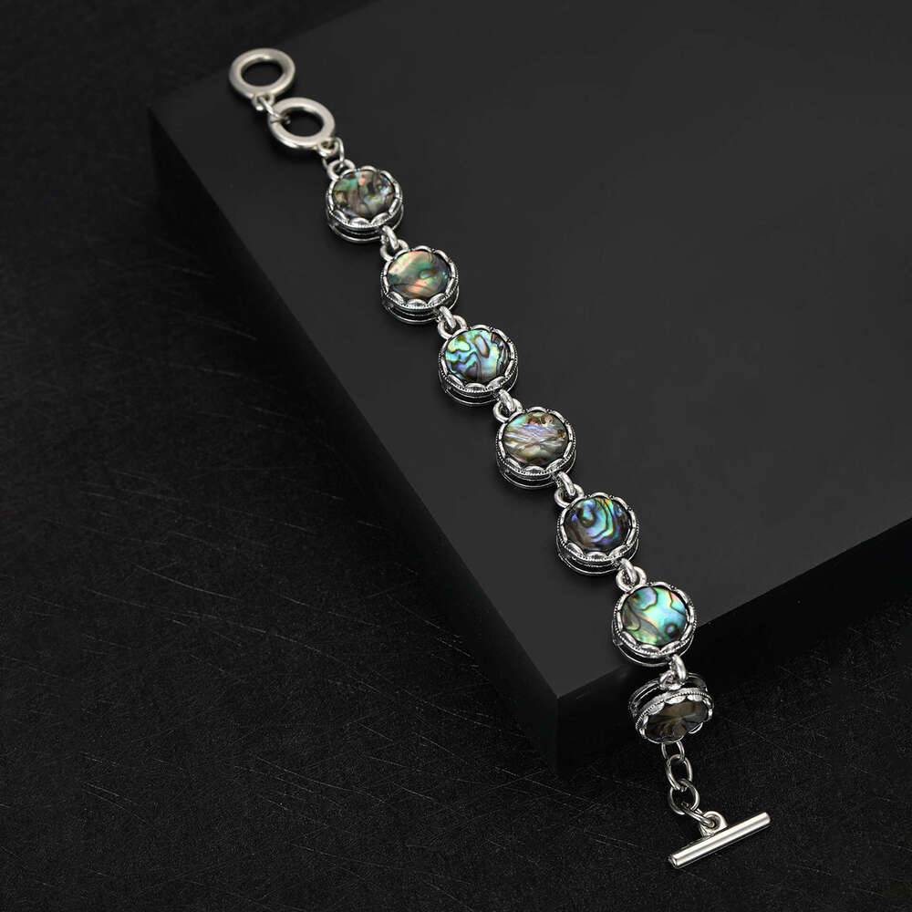 Fashionable Abalone Shell Creative Adjustable Three Loop Buckle Bracelet Ins Wind Hand Accessories