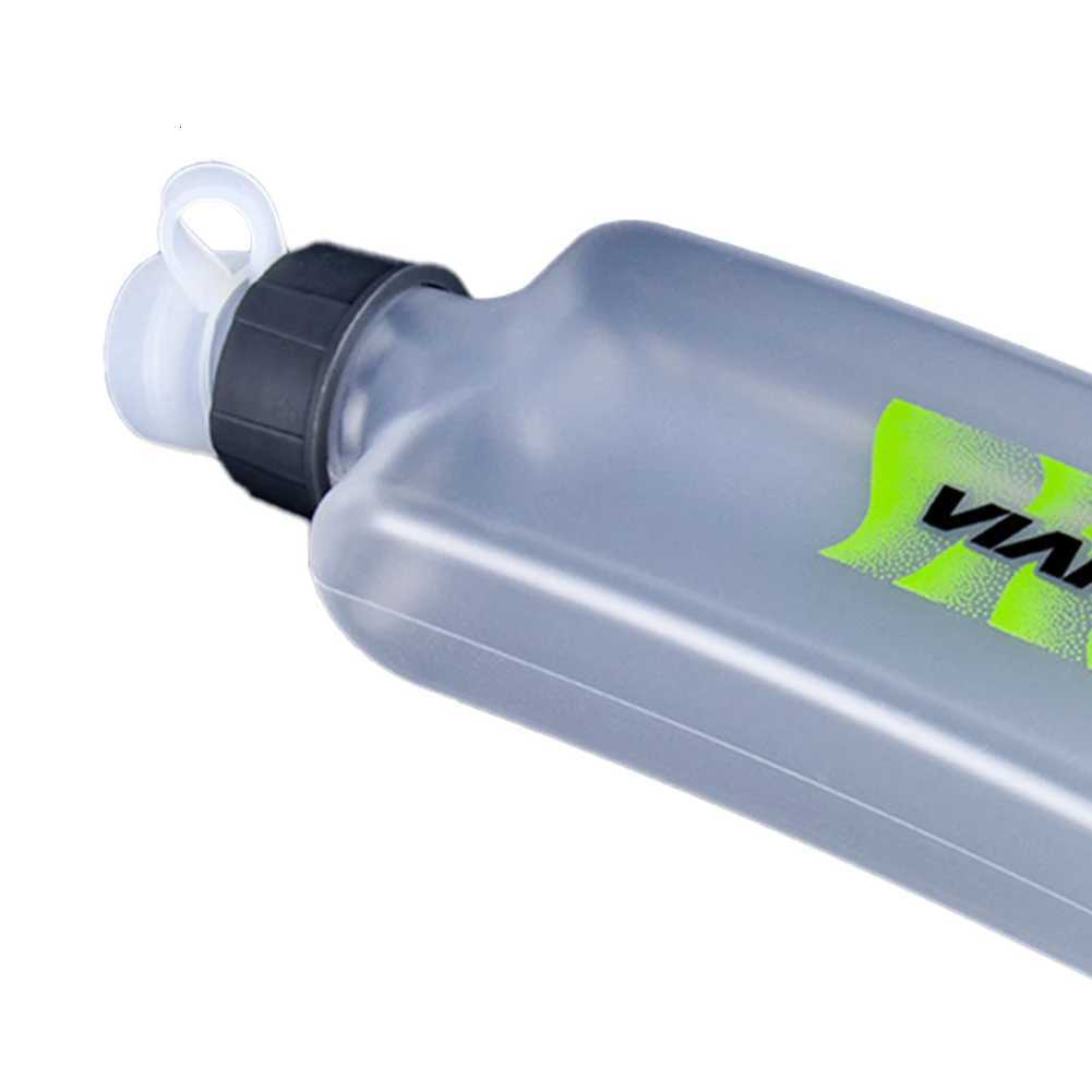 400ml Running Water Bottle Fitness Water Bottles Flat Kettle Portable Hiking Water Holder with Dust Cover Marathon For OutdoorW251114