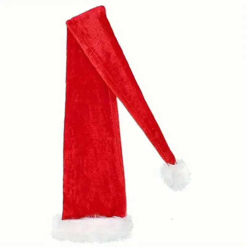 1 extra long plush Christmas hat in red and black holiday party accessories Halloween Christmas party Y251115