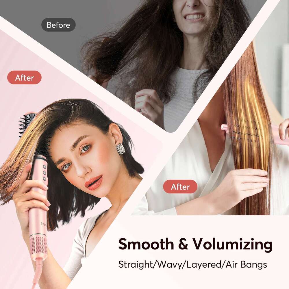 5 in 1 Dryer,Multi Styg Tool,Straightener & 32mm Curg 300 Million Negative Ions Hair Care 1-3 Mins Quick Drying Gifts