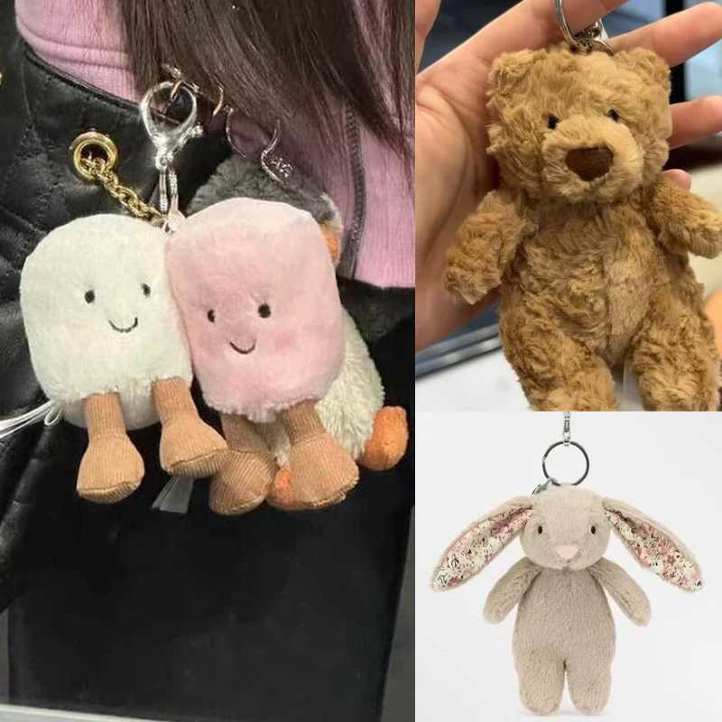 Interesting Jelly Cotton Candy Keychain Cotton Candy Two tons Cute Soft Two tons Keychain Bag Pendant Accessories Doll Pendant Gift X250415