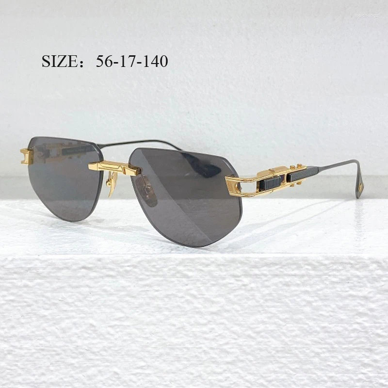 Sunglasses 164-A Rimless Men's Brand Design Premium Square Women Alloy Fashion Classical Retro Outdoor UV400 GRAND IMPERYN