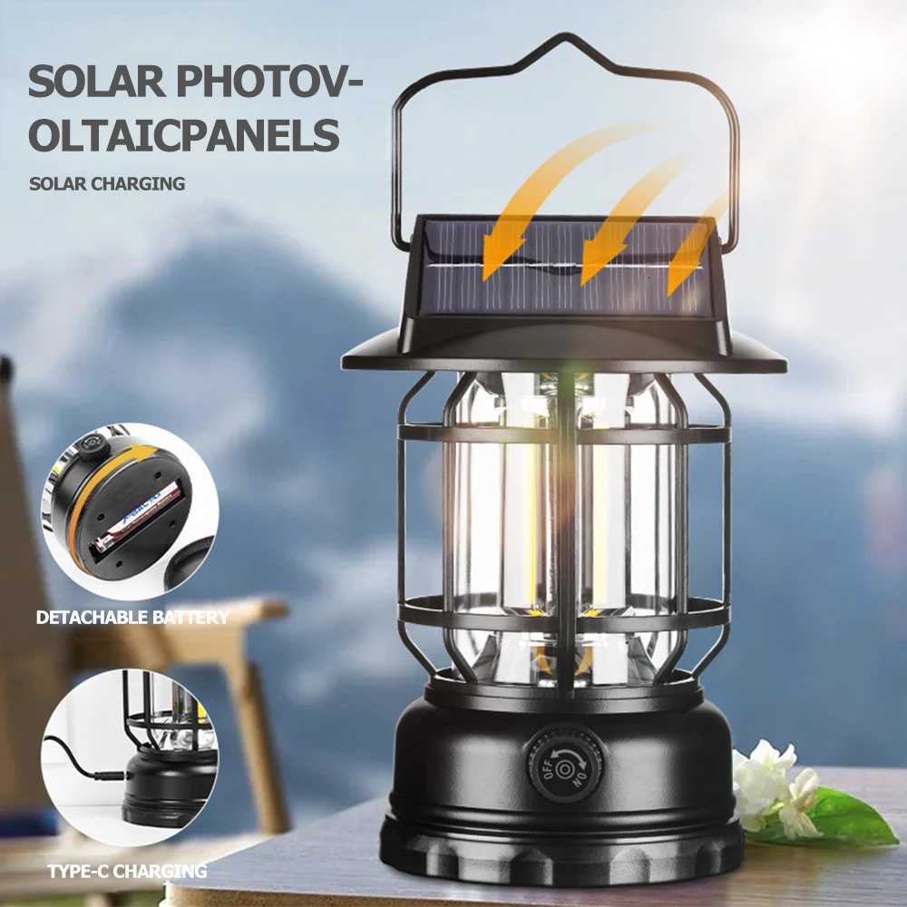 Super Bright LED Camping Light USB Rechargeable Flashlight Outdoor Portable Carrying Light Infinitely Dimmable Tent Light M251115