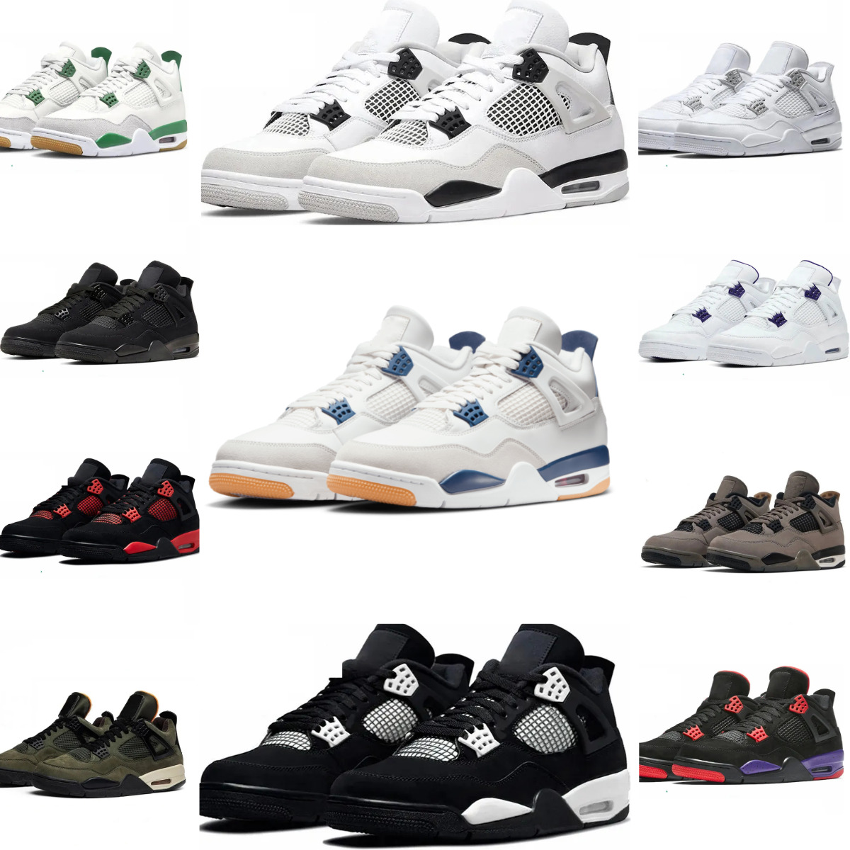 J4 4 Basketball Sports Shoes Jump Mens 4S Navy Cave Stone Undefeated Military Blue Black Cat 2025 Trainers RetroES Red Wet Cement Thunder White Women Outdoor Sneakers