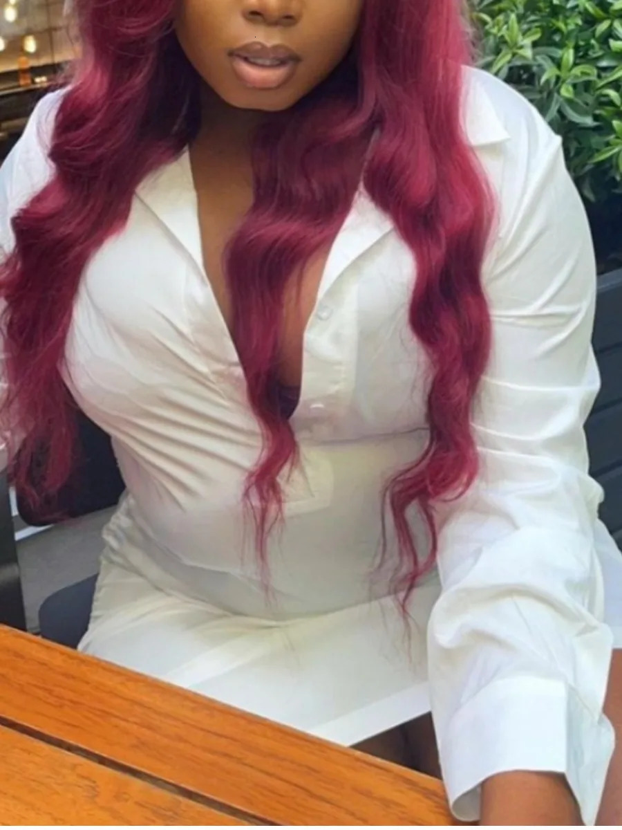 4XL 5XL LW Plus Size Spring and Summer Swing Door Collar Brushed Shirt Dress Plain Long Sleeve Tight Mini Tank Top 250407