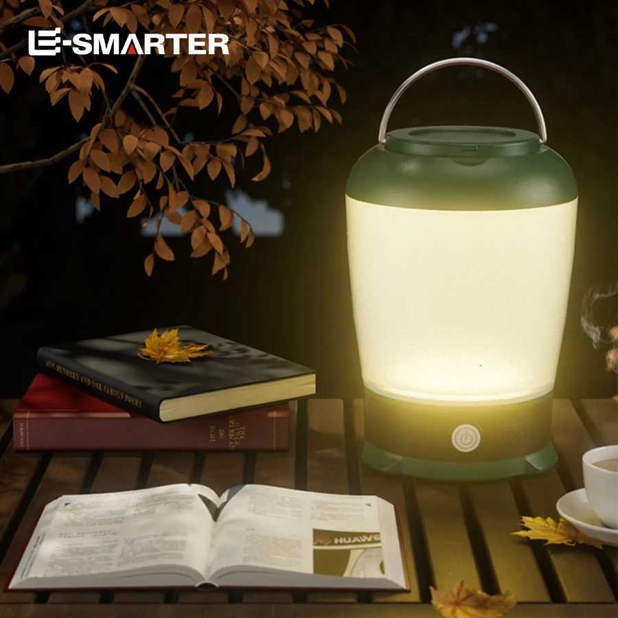 ESMARTER Portable Camping Lanterns Retro Rechargeable Night Lamp 3Color Dimmable Outdoor Waterproof Emergency Fishing Tent Light M251115