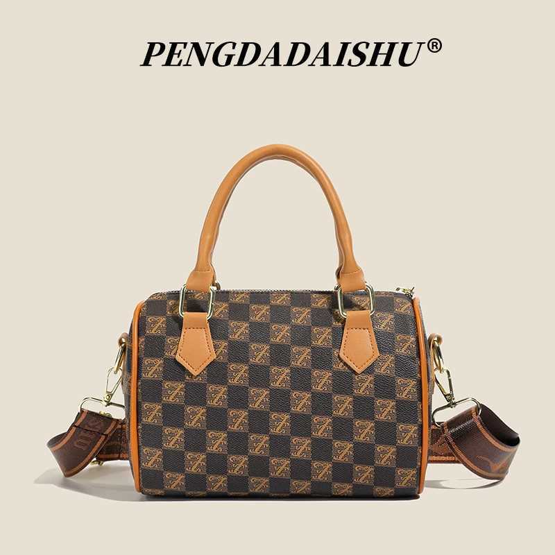 New vintage printed Boston handbag trendy bags versatile messenger bagW251115