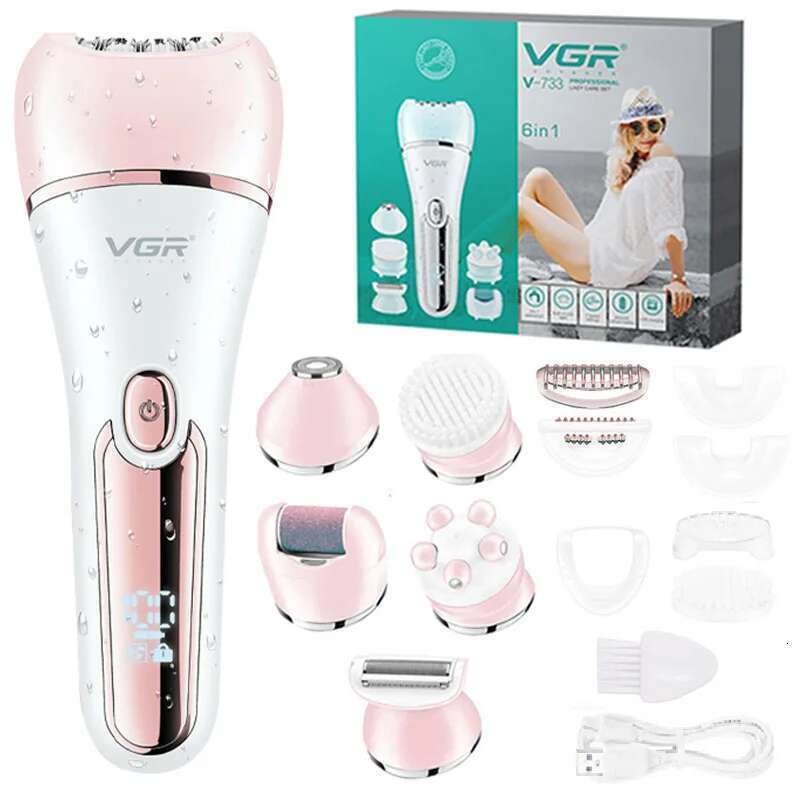 VGR Electric Women Epilator Female Shaver Leg Body Removal Lip Chin Depilatory Lady Bikini Trimmer Facial Hair Remover