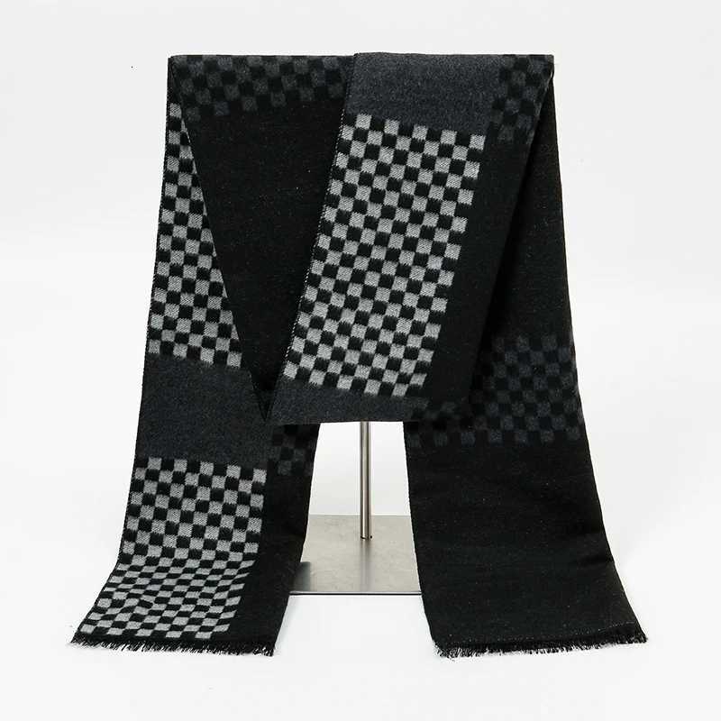 Luxury 2025 Winter Plaid Men Scarf Shawl Luxury Autumn Pashmina Handkerchief Elegant Pareo Outdoor Muffler Bufanda Men Clothing Y251115