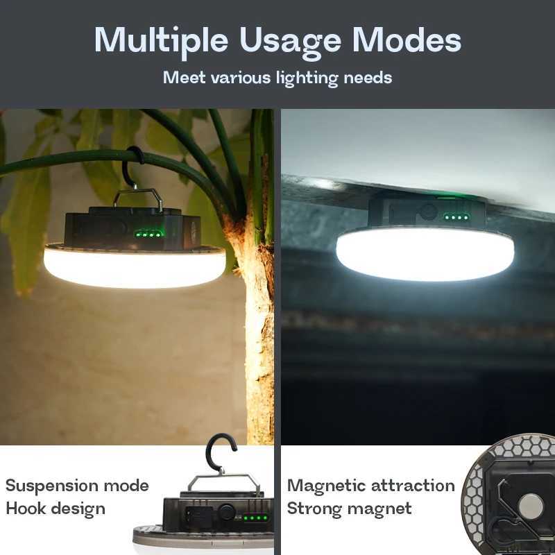 MOSLIGHTING 7200mAh Outdoor LED Camping Lantern Hanging Tent Lamp USB Rechargeable Light Portable Flashlight Emergency Lighting M251115