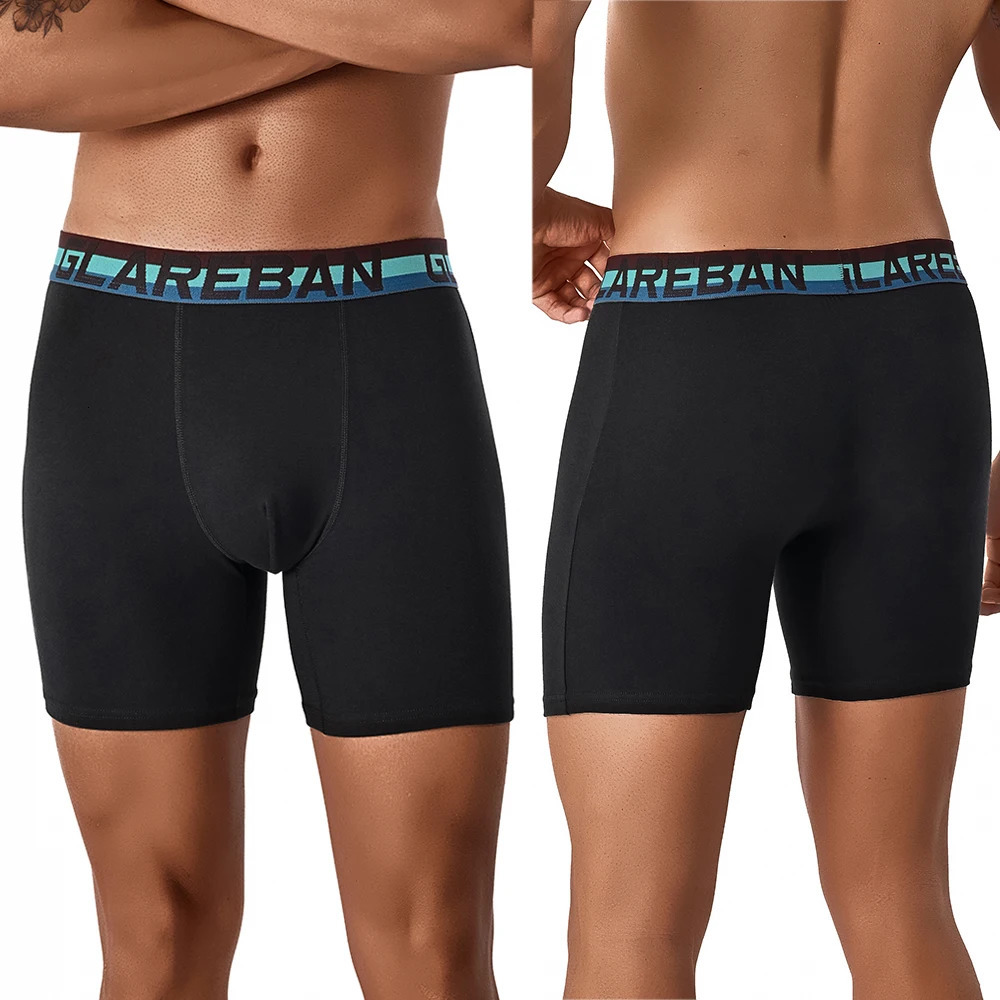 5pcs Set MidLong Cotton Boxer Shorts Men Underwear Male Underpants for Homme Boxershorts Slips Soft Panties Briefs 251103