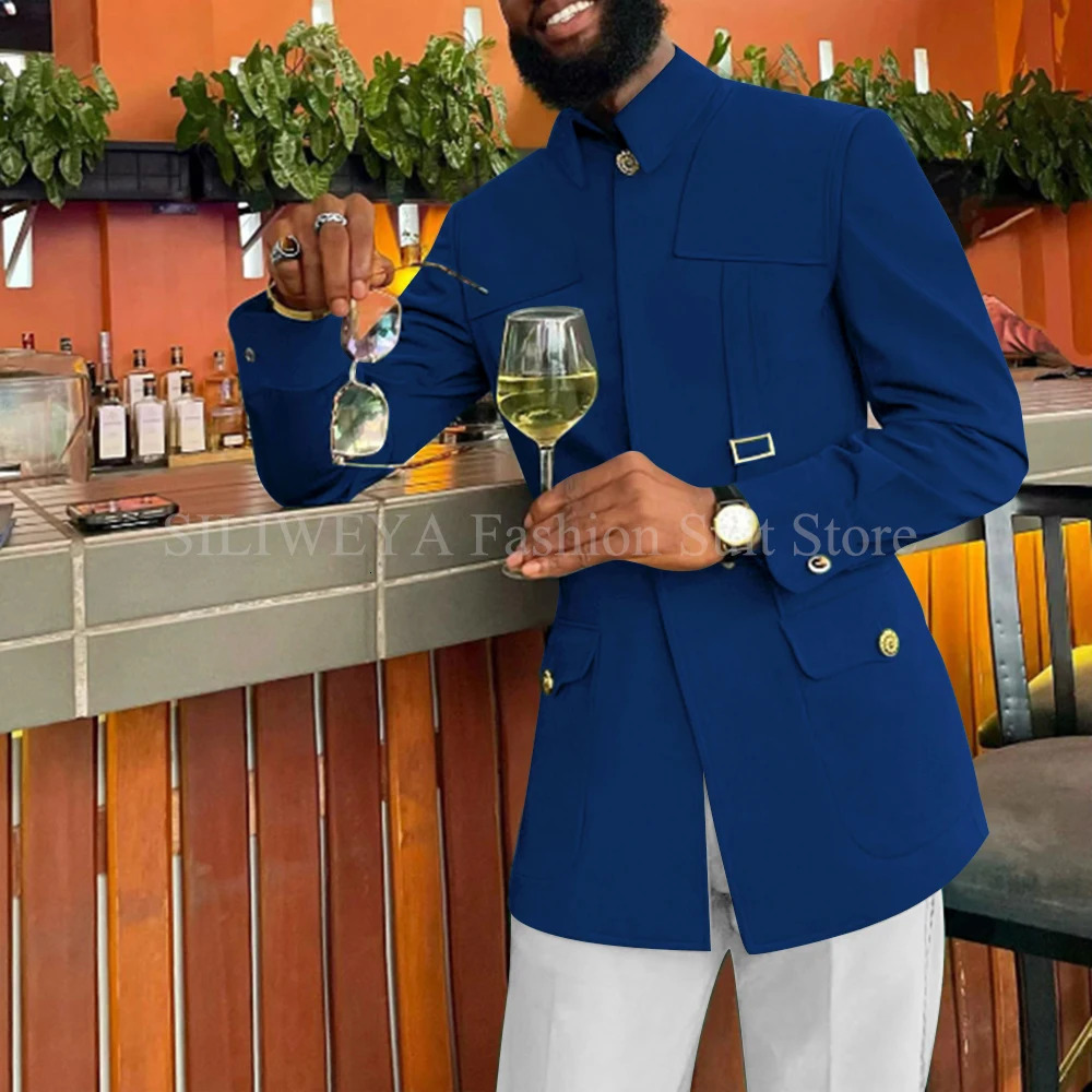 Green Fashion Practical Wedding Mens Custom Party Evening Dress 2 Piece Slimming Jacket Singer Groom 250414Z