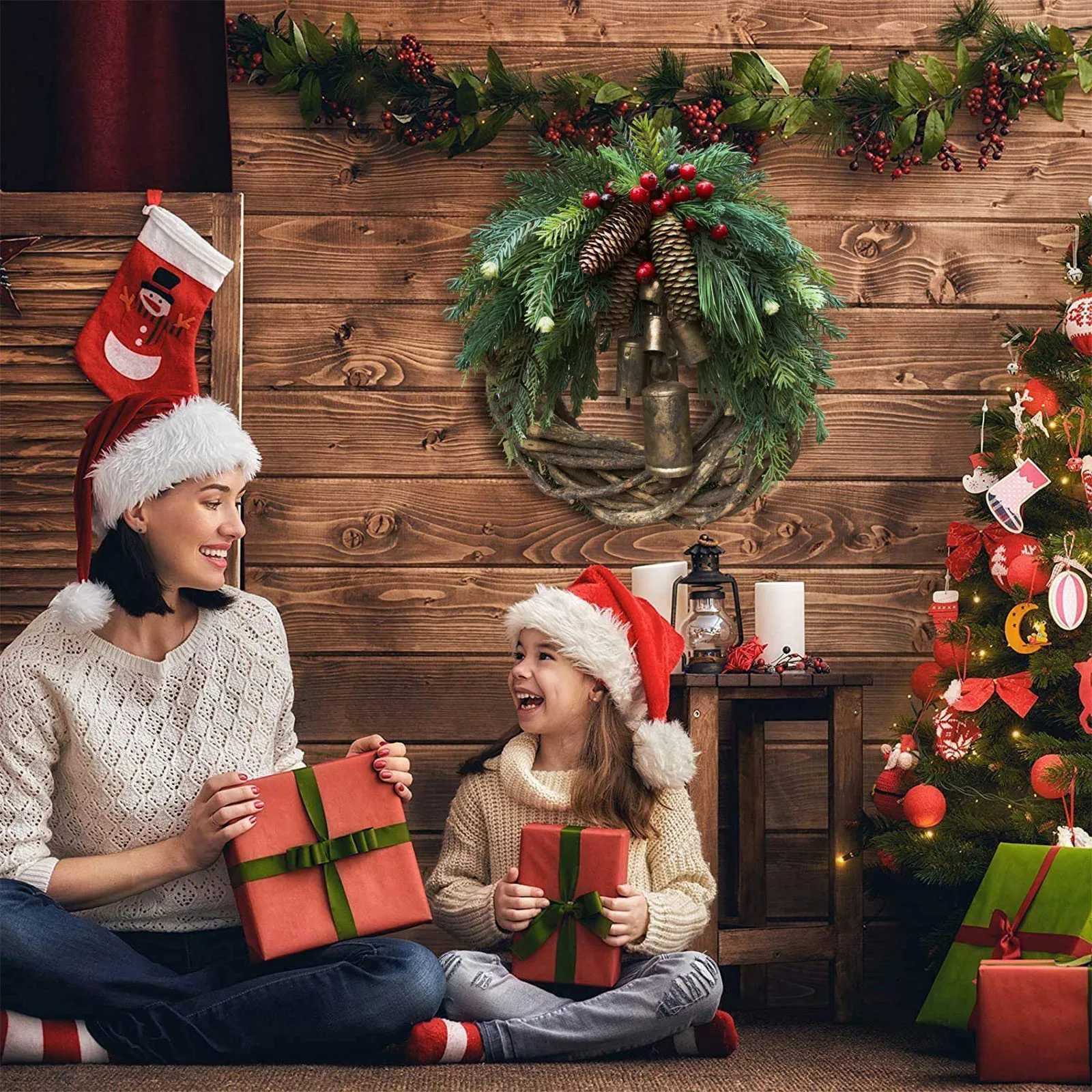 2025 Christmas Wreath Boho Wreath Christmas Day Wreath Home Decoration Door Wall Decoration Christmas Festival Wreath DecorM251115