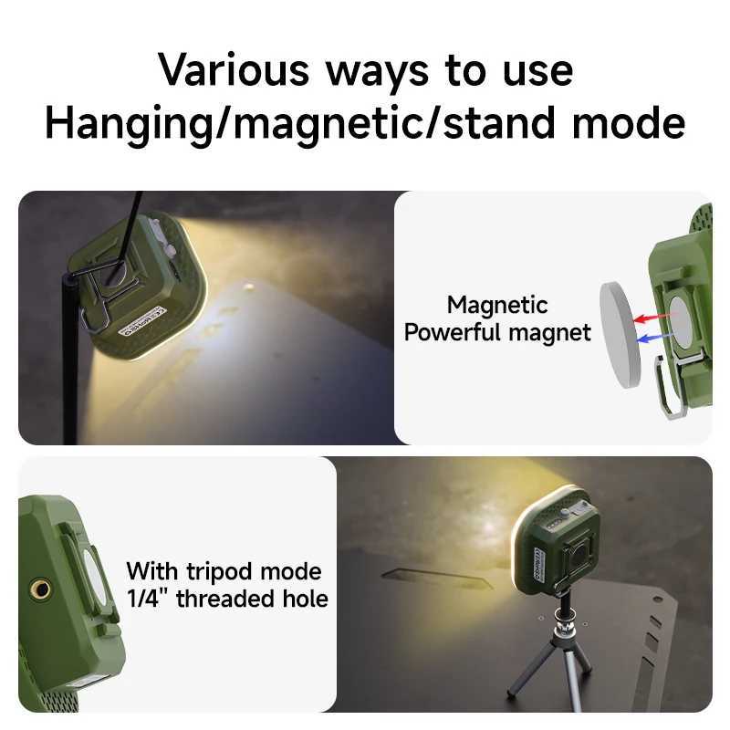 MOSLIGHTING Camping Lantern Portable with 5 Modes Dimmable Hanging Tent Lamp USB Rechargeable LED Lighting for Outdoor Emergency M251115