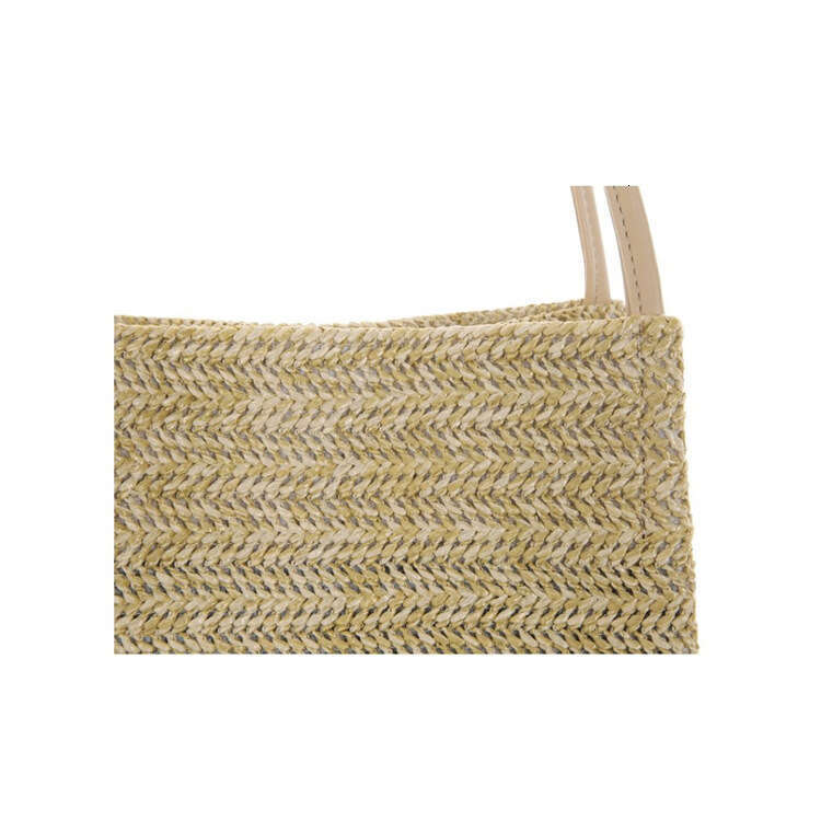Handmade Beach Bag Korean Straw Woven Casual Weaving, Small And Single Shoulder Ins, New Summer Fresh Bucket Bag, Handheld Women's Bag Kq2
