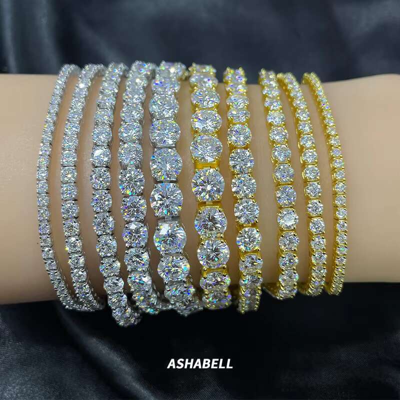 Cheapest White GRA Tennis Chain Ice Out Sier Hiphop Men Moissanite Bracelet