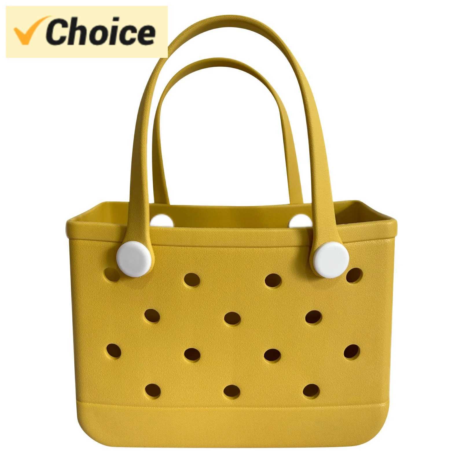 Beach bag EVA rubber waterproof beach travel picnic storage basket for women shopping handbag Sac jelly handbag W250415