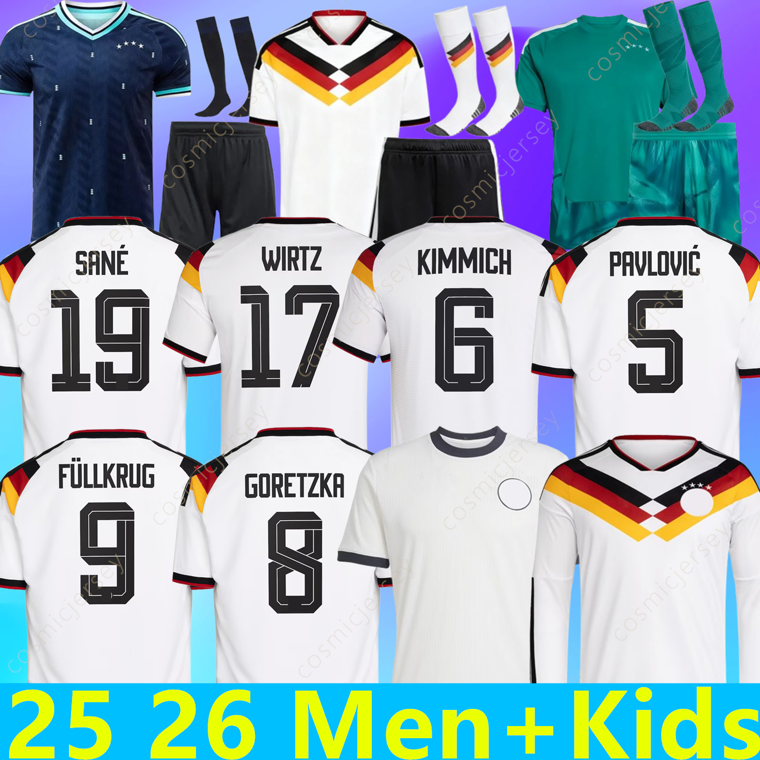 25 26 germany World Cup MUSIALA soccer jerseys 2025 2026 KIMMICH SANE KROOS FULLKRUG football Shirt HAVERTZ MULLER WIRTZ FUHRICH NEUER goalkeeper KIDS KIT uniform