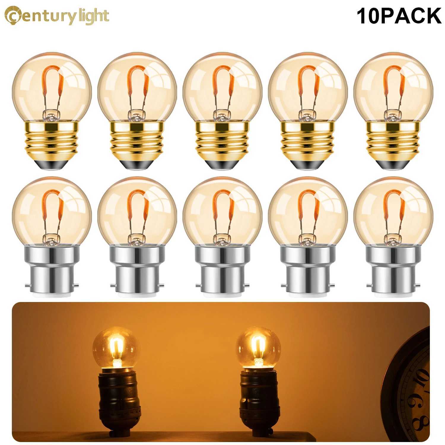 10PCS Light Bulbs G40 Retro Edison LED Light Bulb 1W E27 B22 2200K Amber Eplacement Lamp Bedroom Chandeliers Garden Decoration C251115