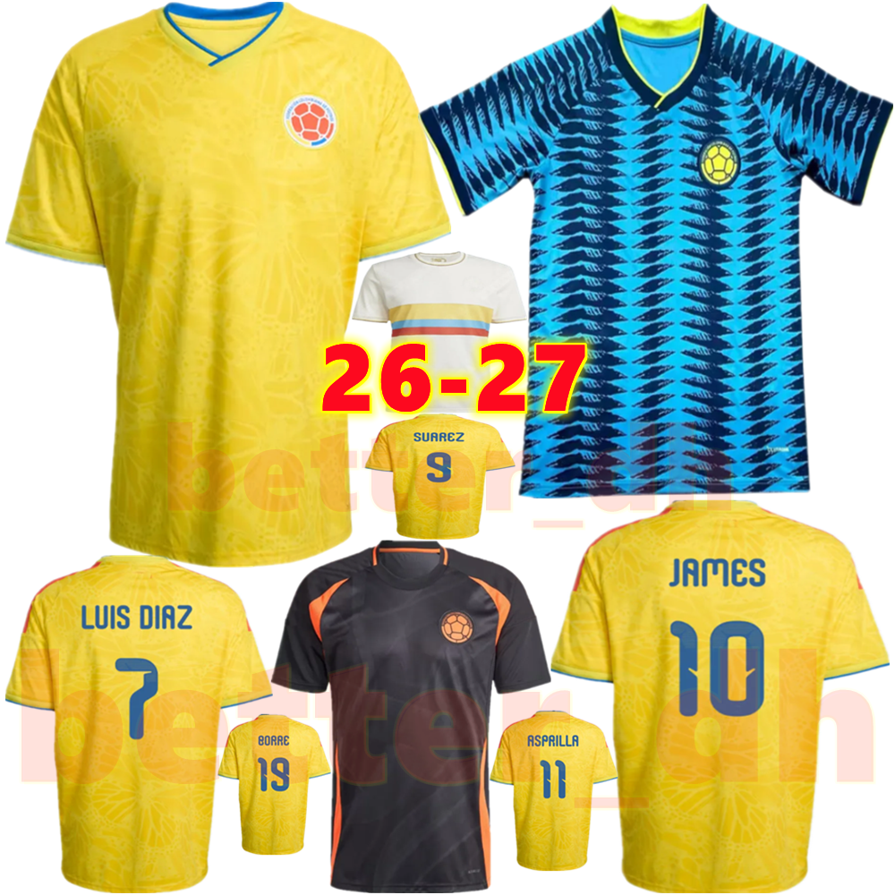 25 26 Colombia soccer jersey SUAREZ LUIS DIAZ QUINTERO 2025 2026 Women Player Version JAMES J.LERMA columbias Retro 1994 2001 14 Men Football Shirts Kids kits